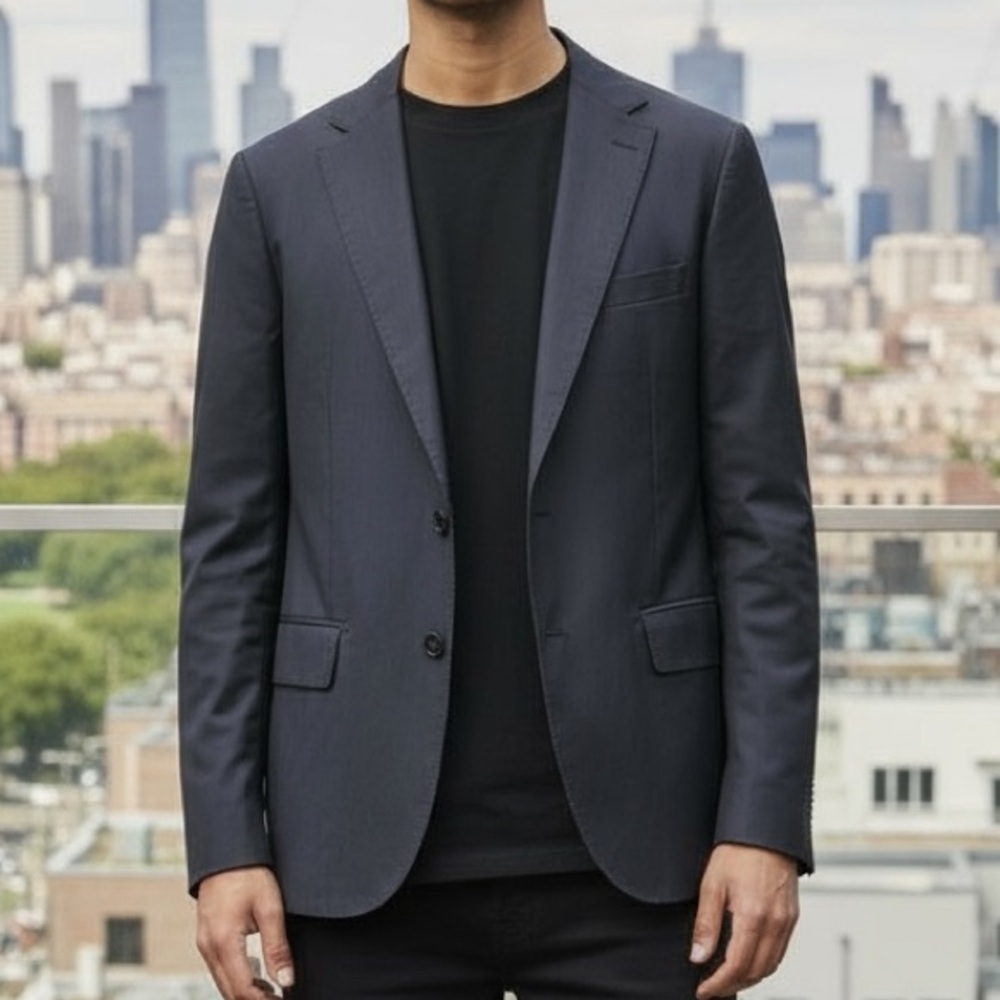 Cardeliano Wool and Cashmere Dark Blue Blazer Size 36S